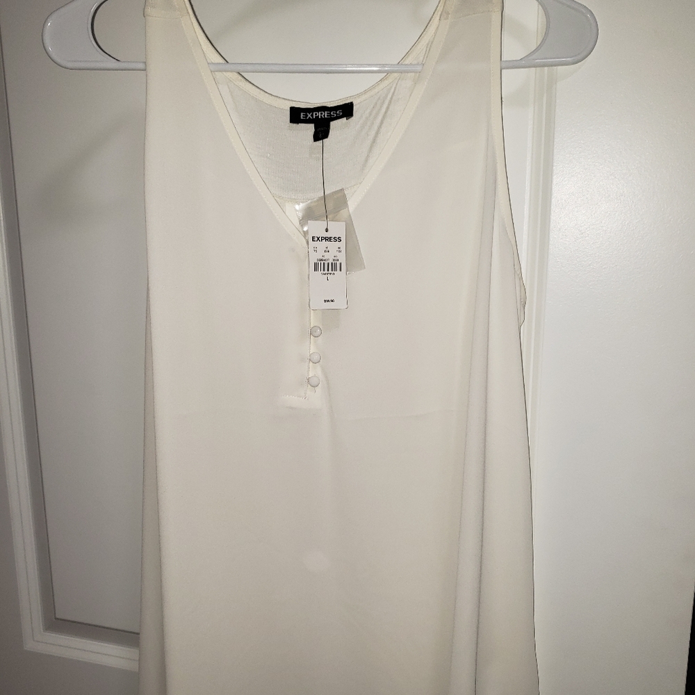 White Express button front tank
